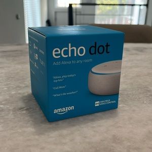 Never used- Echo Dot (Amazon)